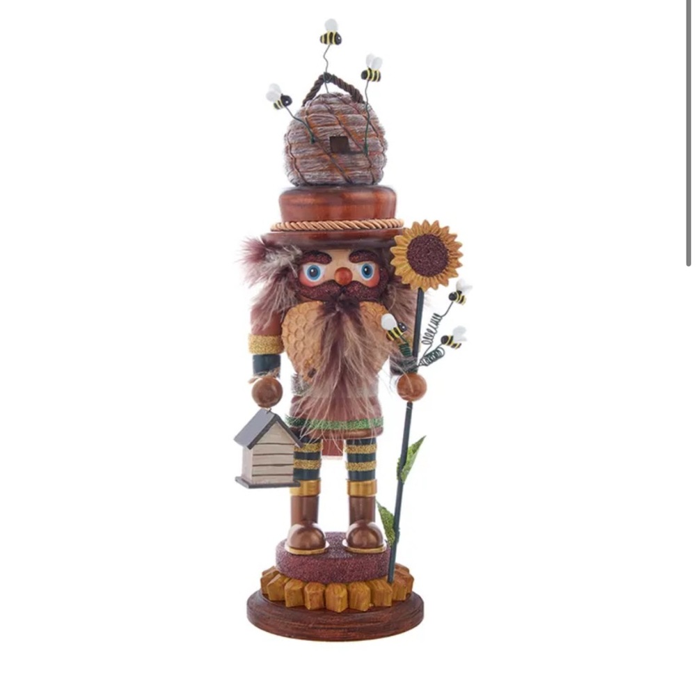 Beekeeper Nutcracker with Sunflower